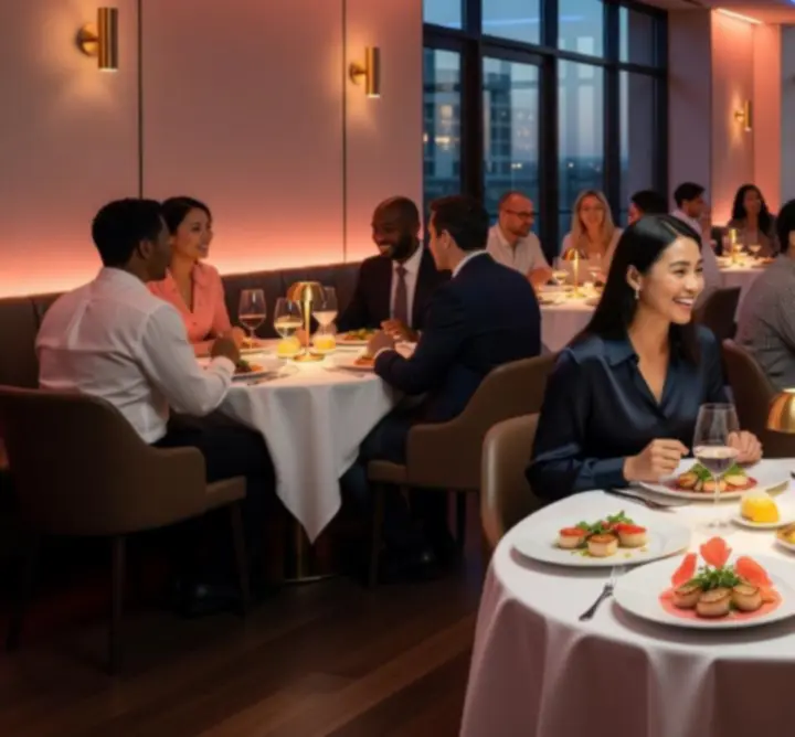 Dîner à thème raffiné avec dressage coloré chez Noon Casinos