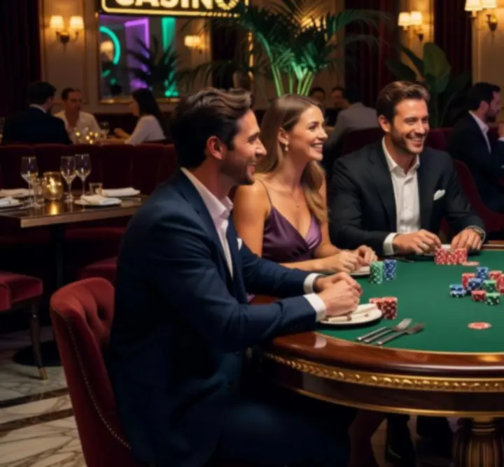 Soirée poker conviviale dans un espace élégant chez Noon Casinos