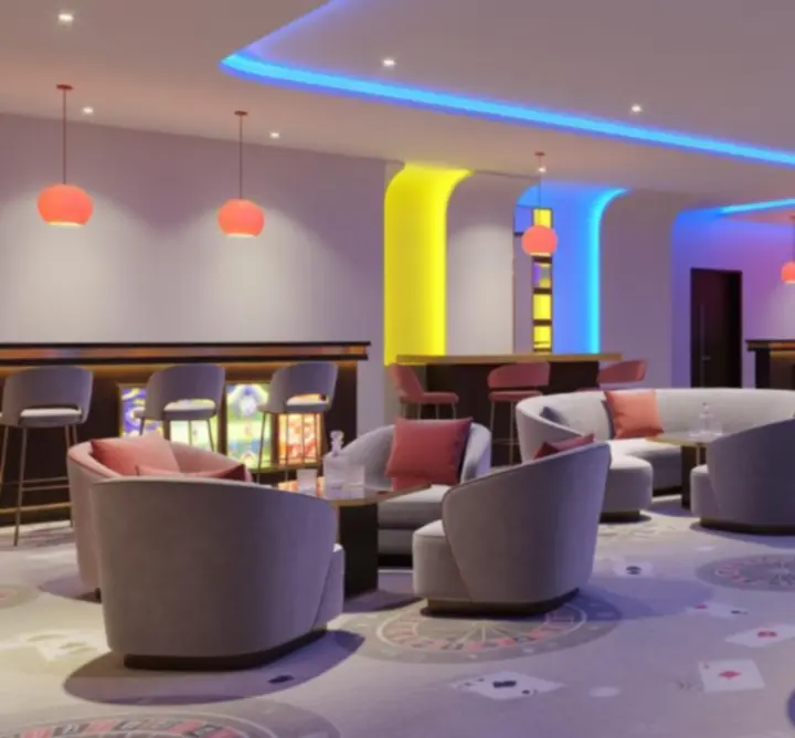 Intérieur moderne et lumineux du restaurant Noon Casinos